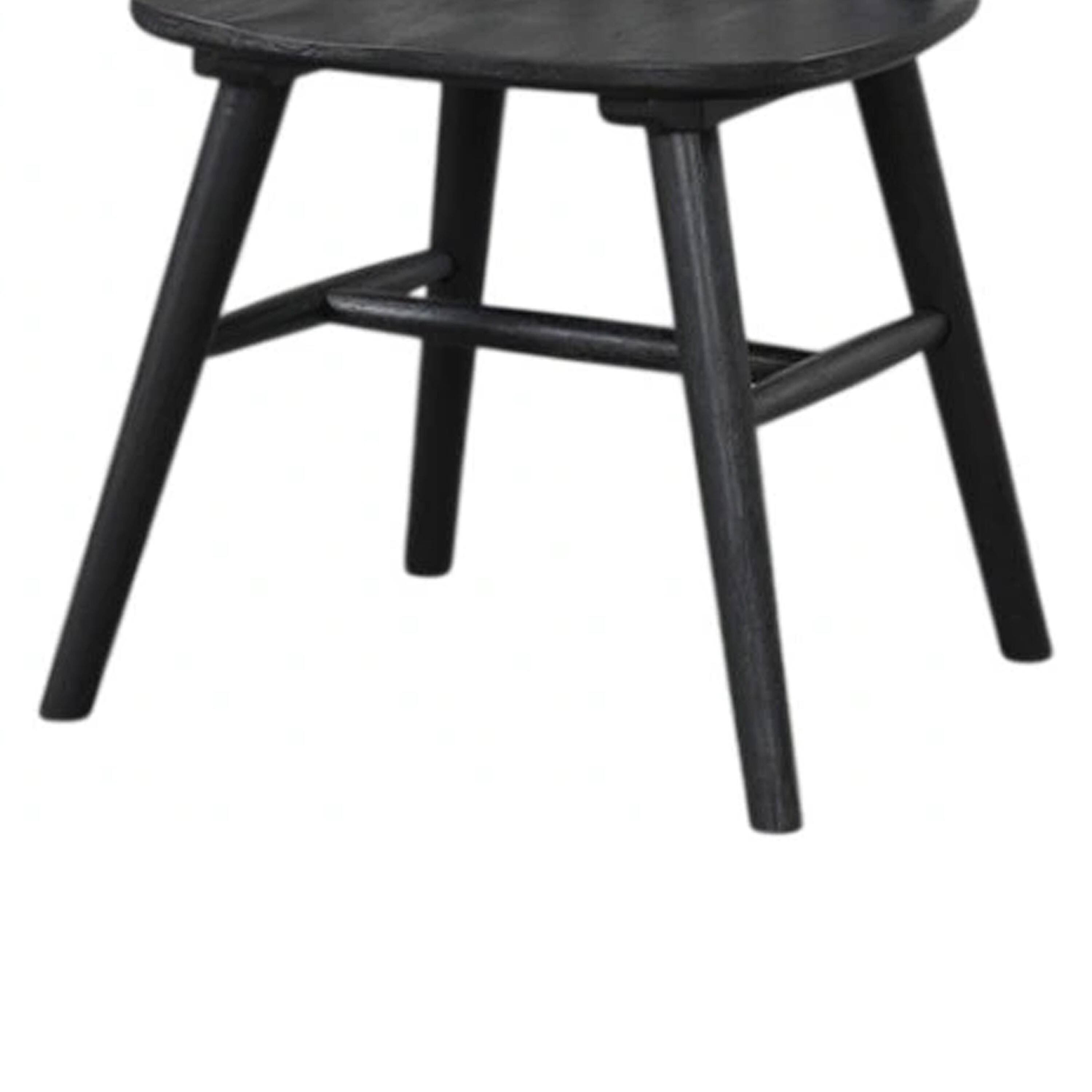 Alt View 3. Manhattan Lane - Yely Side Dining Chair Set of 2, Spindle Back, Shaker Legs - Black.