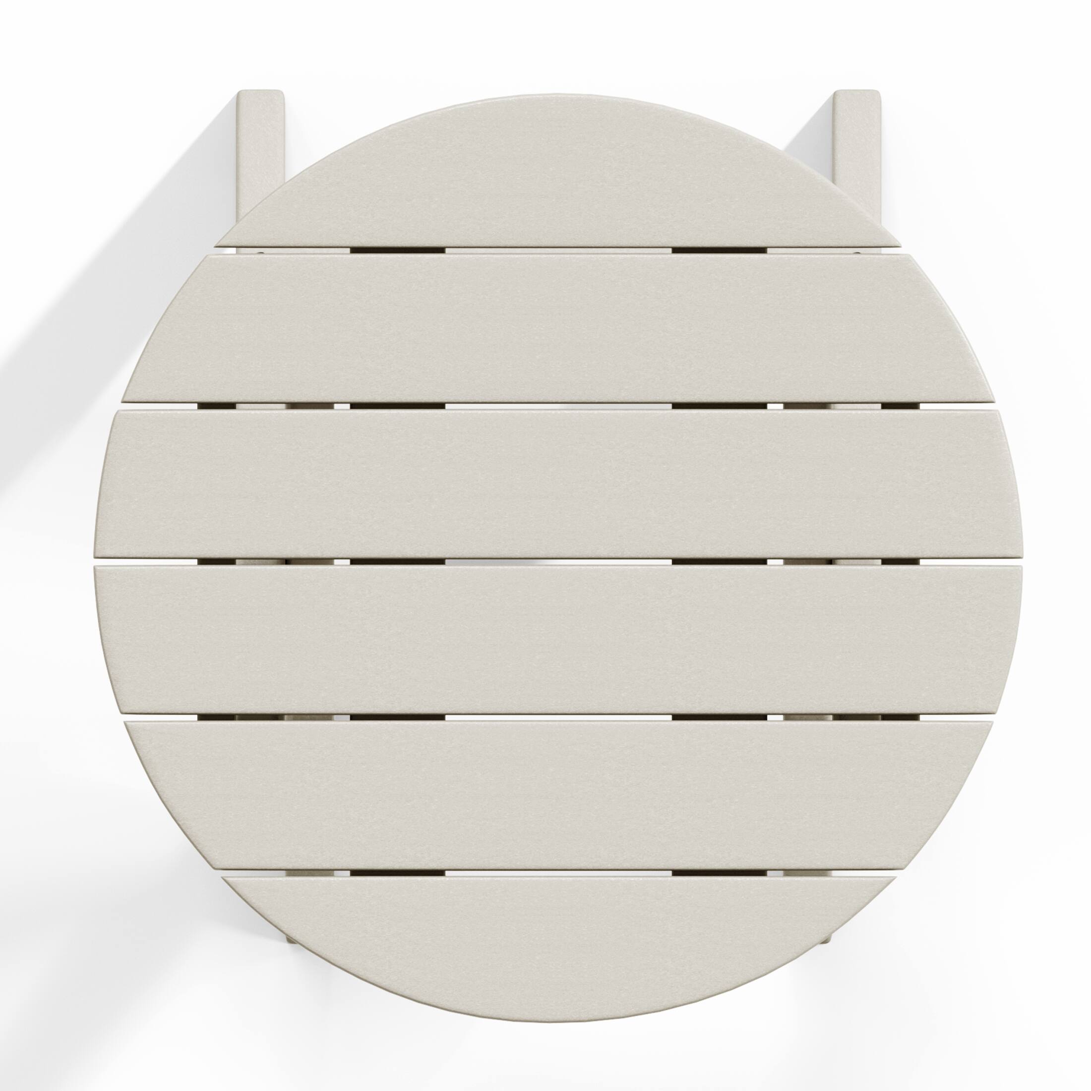 Alt View 2. WestinTrends - WestinTrends Malibu HDPE Outdoor 24.5 Inch Round Portable Folding Patio Dining Table - Sand.
