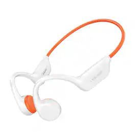PRIMEPLUS - Swimming Bone Conduction Headphones, IPX8 Waterproof Bluetooth 5.4 & MP3 Mode Headset Sports Wireless Earbuds - Orange