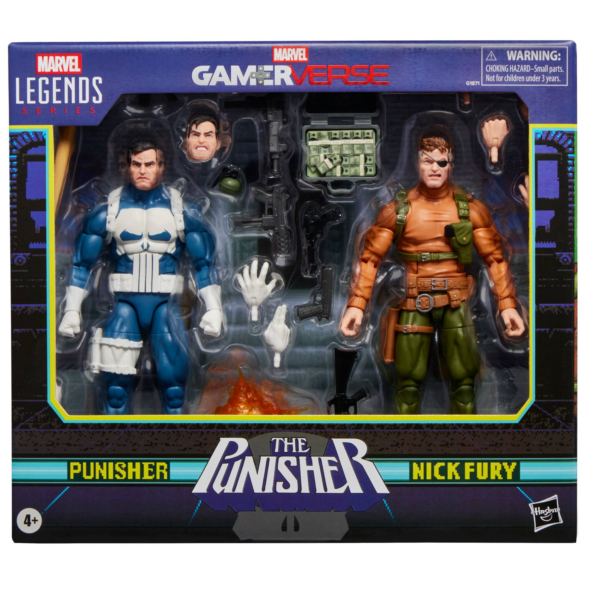 Marvel Legends Series Gamerverse Punisher and Nick Fury Action Figure Collectibles