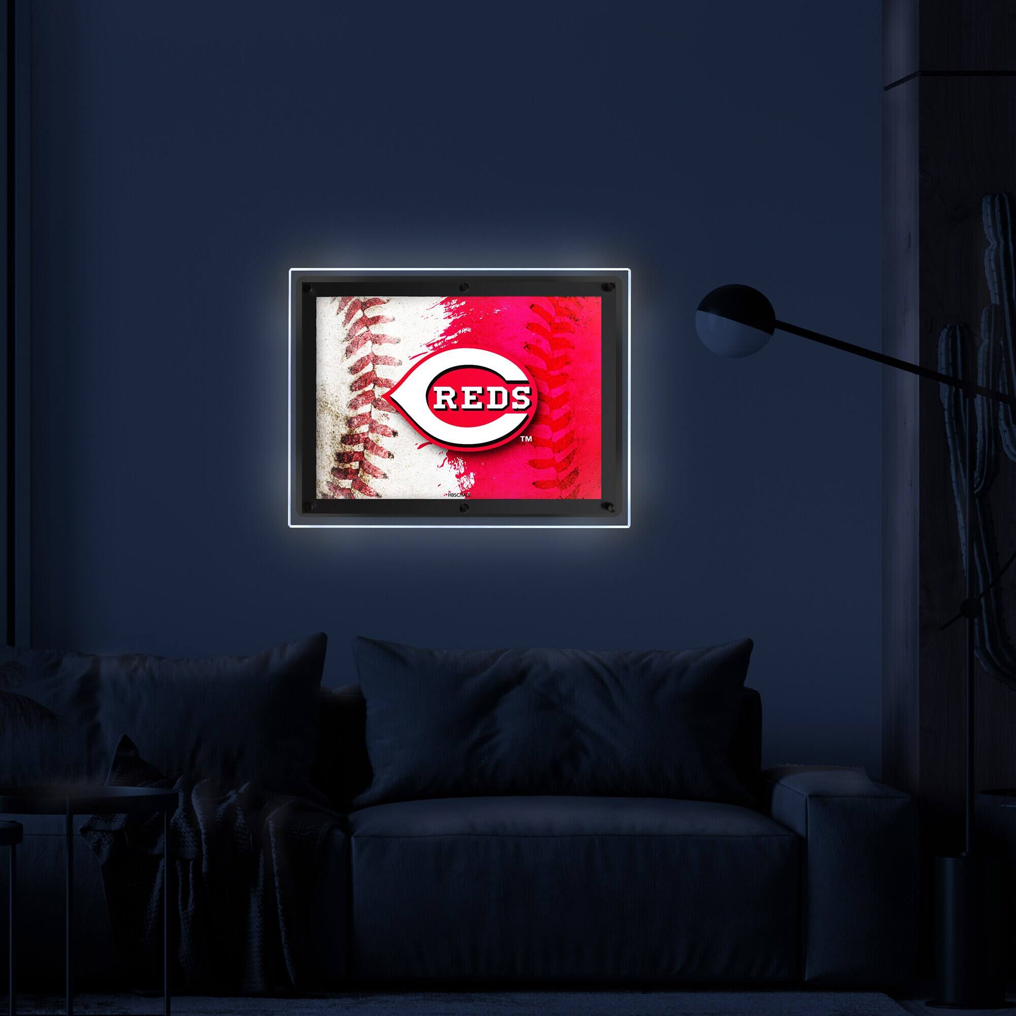 Alt View 2. Holland Bar Stool Co. - Cincinnati Reds 19" x 14.5" Backlit LED Sign - Multicolor.