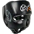 Front. RIVAL - Rival Boxing RHG20 Traditional Headgear - Large - Black/Black - Black/Black.