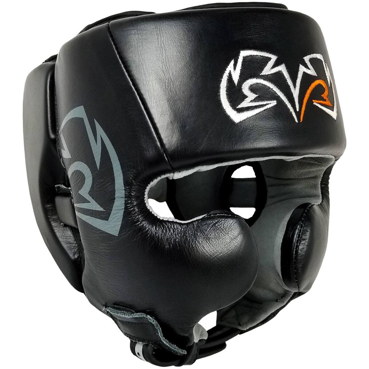 Front. RIVAL - Rival Boxing RHG20 Traditional Headgear - Large - Black/Black - Black/Black.