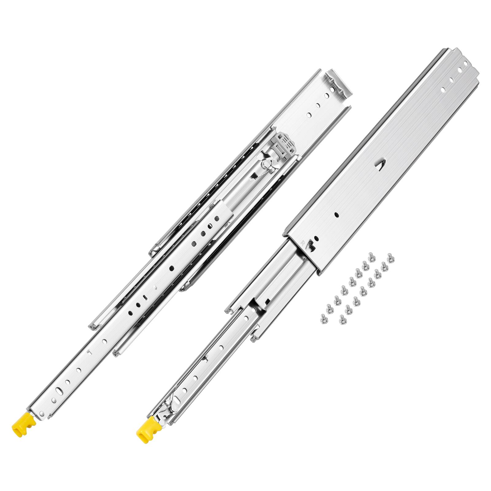 Alt View 5. VEVOR - 1 Pair Full Extension Drawer Slides 18 20 22 28 30 32 36 38 40 44 48 52 56 60 in, 500 lbs Load Capacity Locking Drawer - Silver.