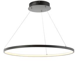 Jonathan Y - Brice 23.75" Modern Contemporary Metal Round Integrated LED Pendant - Matte Black
