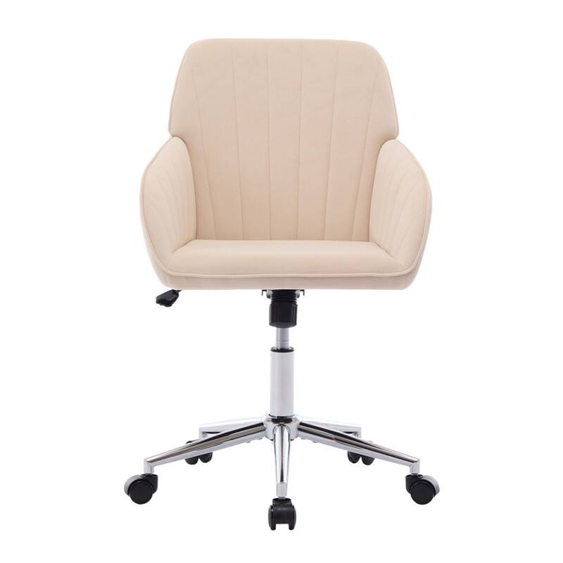 Alt View 1. HTUTWOO - Adjustable Office Chair - Home Bedroom Ergonomic Swivel Chair, Backrest Seat, Comfortable for Long Sitting - Khaki.
