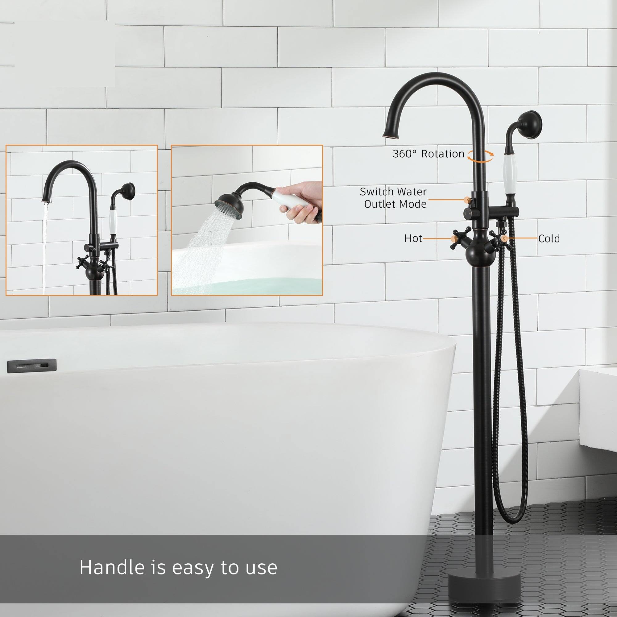 360 Rotation, Switch Water Outlet Mode, Hot, Cold, Handle is easy to use