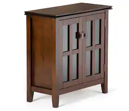 Simpli Home - Artisan Low Storage Cabinet - Russet Brown