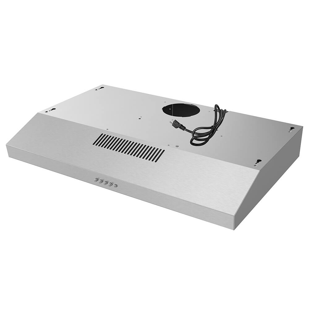 Alt View 5. Streamline - 30 in. Carmine Ducted Undermount 80 CFM Range Hood, Mesh Filters, Push Button Control, LED Light - Brushed Stainless Steel.