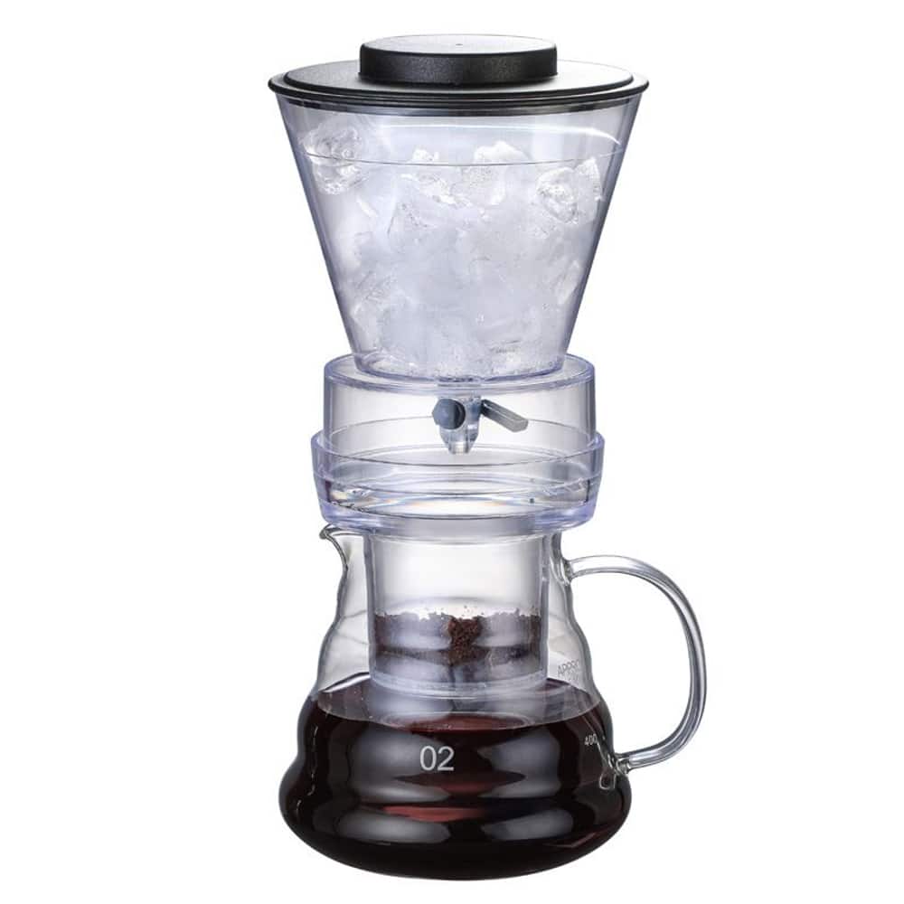 Front. Loheer - Loheer 500ml Cold Brew Coffee Maker Adjustable Ice Drip Glass Cold Dripper - Clear and Black.
