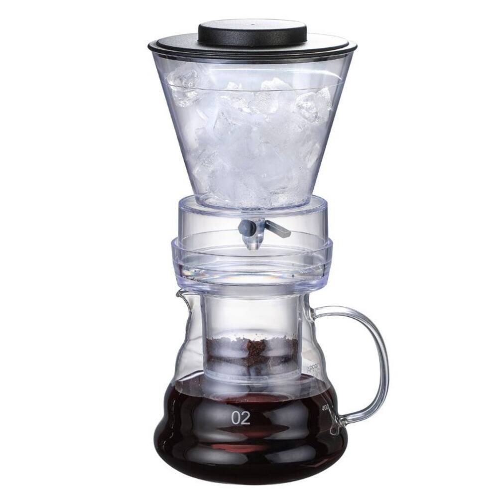 Front. Loheer - Loheer 500ml Cold Brew Coffee Maker Adjustable Ice Drip Glass Cold Dripper - Clear and Black.
