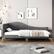 Alt View 1. Costway - Twin Size Upholstered Daybed Rivet-Tufted Platform Bed with Metal Legs - Gray.