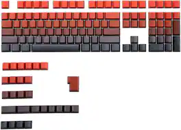 Womier - Shine Through PBT Keycaps Set, Cherry Profile Custom Keycaps for Cherry Gateron MX Switches Mechanical Keyboard - Red-135 Keys
