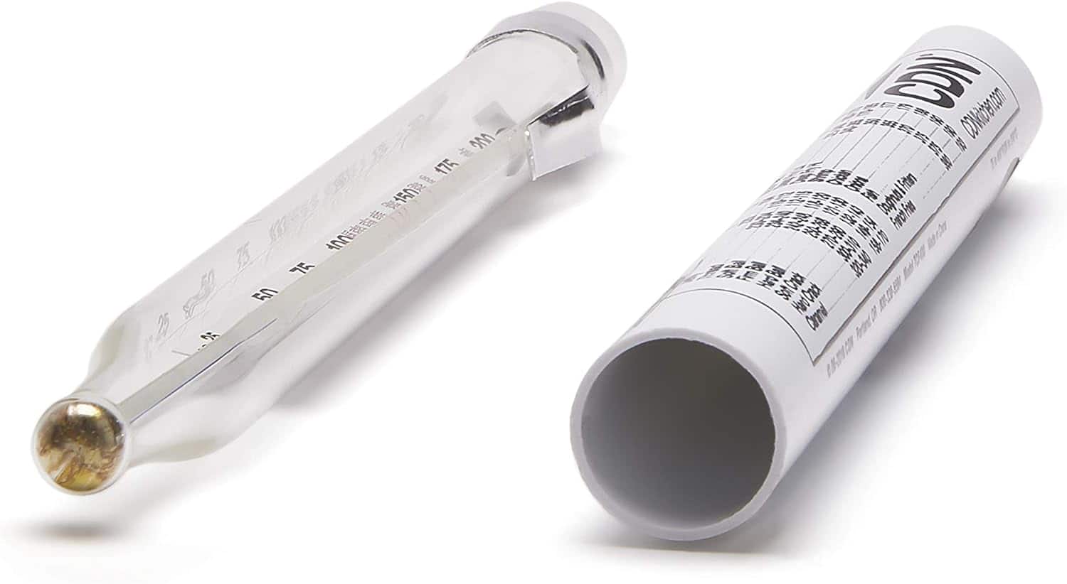 PARKER SLATER - Candy & Deep Fry Thermometer, 8" Glass, Dual-Scale, 75–400°F Range