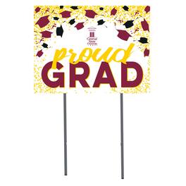 Jardine - Central State Marauders 18" x 24" Proud Grad Yard Sign - White