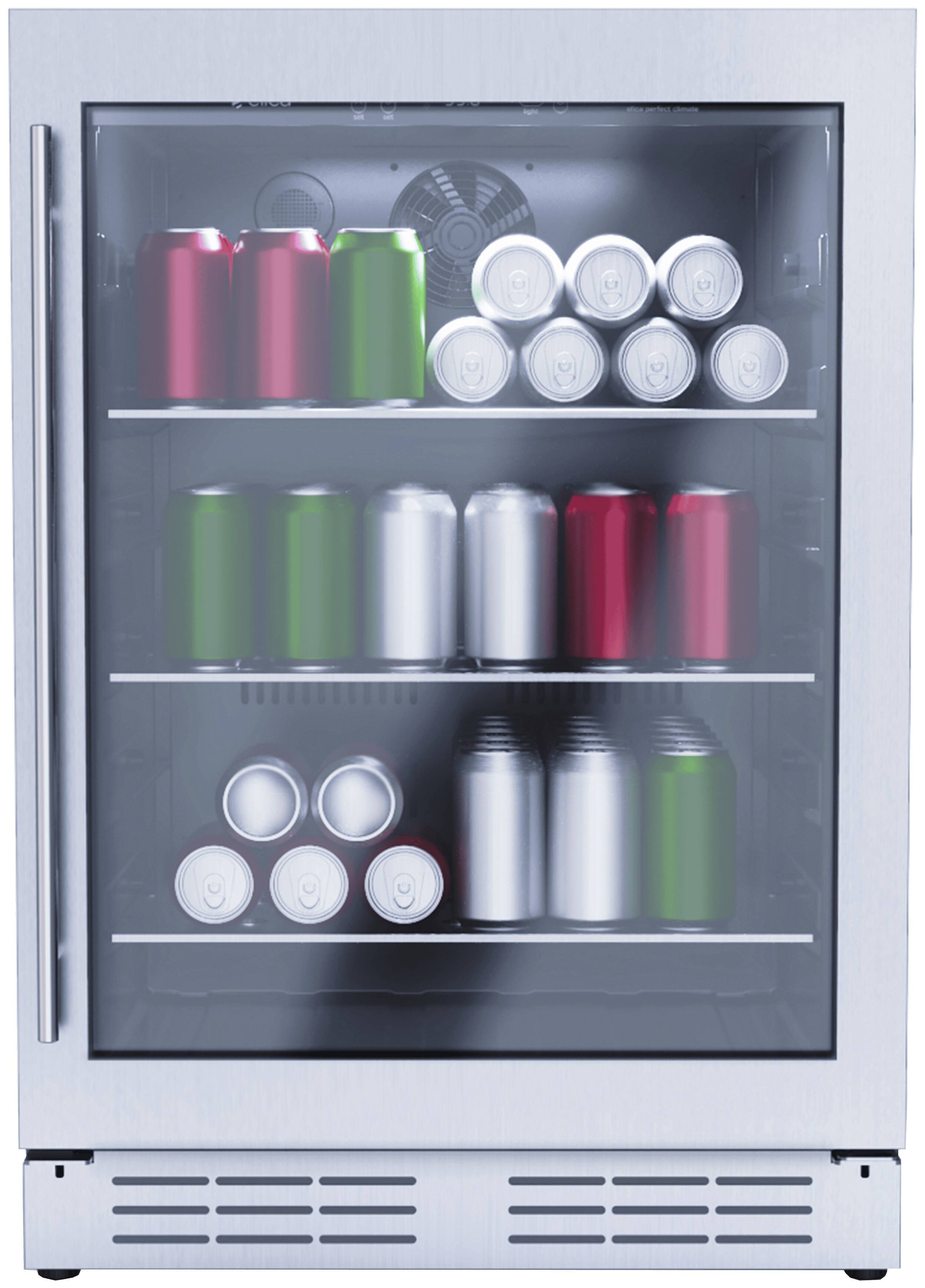 Front. Elica - Elica Riserva 24 in. Beverage Center - Stainless Steel.