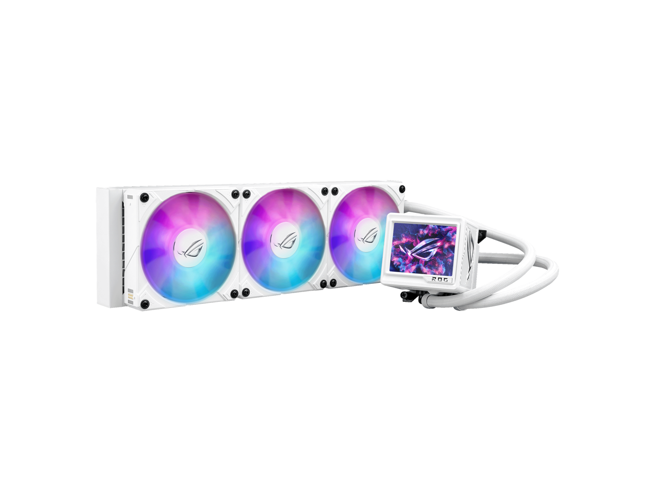 Alt View 1. ASUS - Ryujin III 360 ARGB Extreme Cooling Fan/Radiator/Water Block - White.