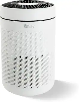 Senville - Air Purifier for Home Allergies, Pet Hair, 3-in-1 HEPA Filter, Dust, Smoke, Pollutants, Odor, Flow 500 - White