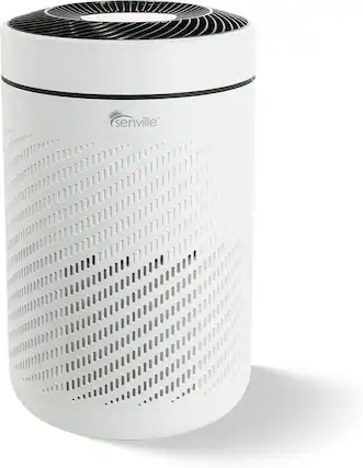 Front. Senville - Air Purifier for Home Allergies, Pet Hair, 3-in-1 HEPA Filter, Dust, Smoke, Pollutants, Odor, Flow 500 - White.