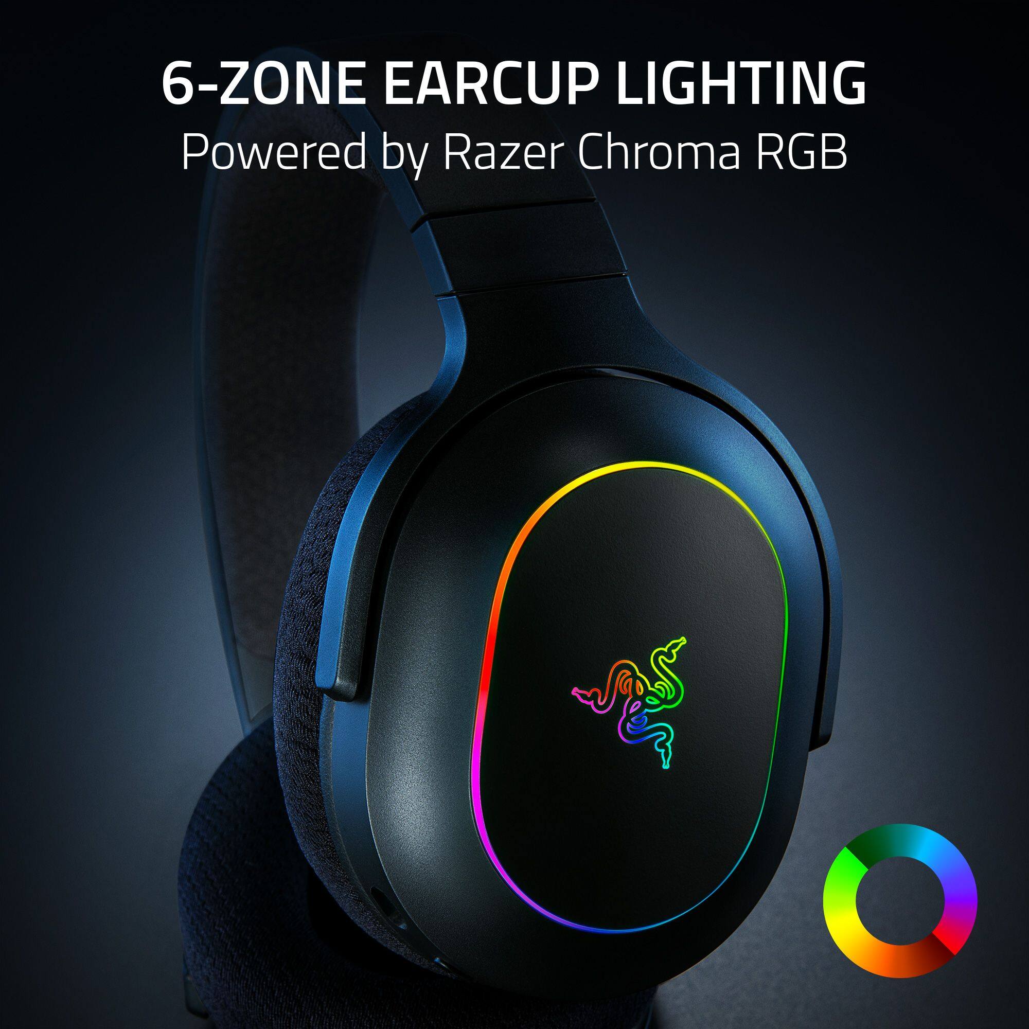 6-ZONE EARCUP LIGHTING Powered by Razer Chroma RGB