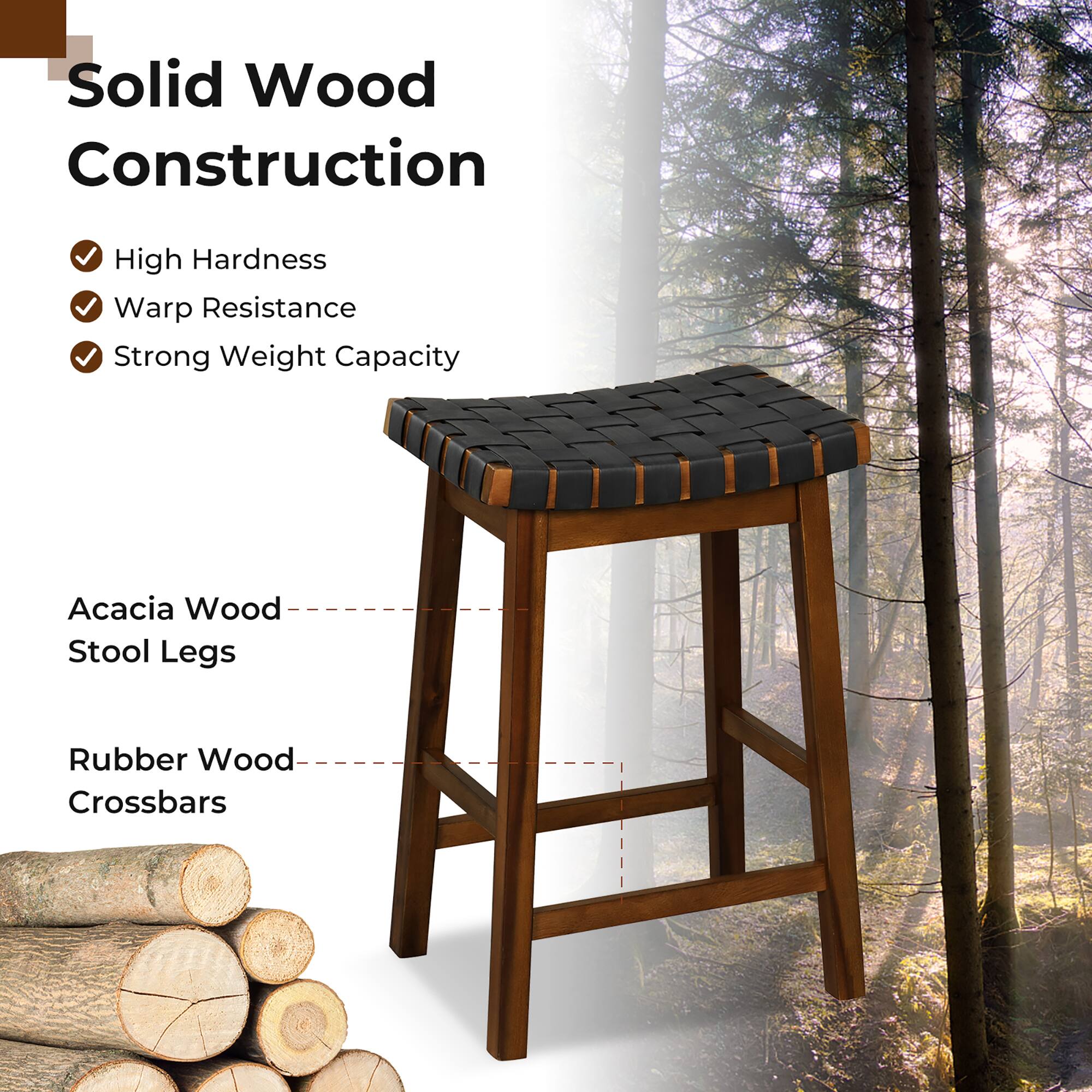 Solid Wood Construction

High Hardness
Warp Resistance
Strong Weight Capacity
Acacia Wood Stool Legs
Rubber Wood Crossbars