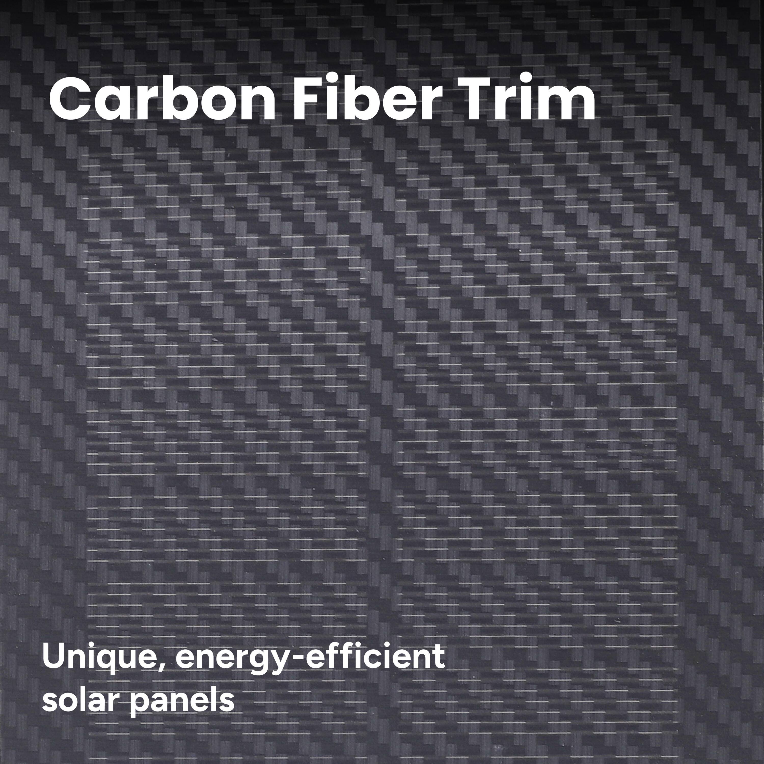 Carbon Fiber Trim

Unique, energy-efficient solar panels