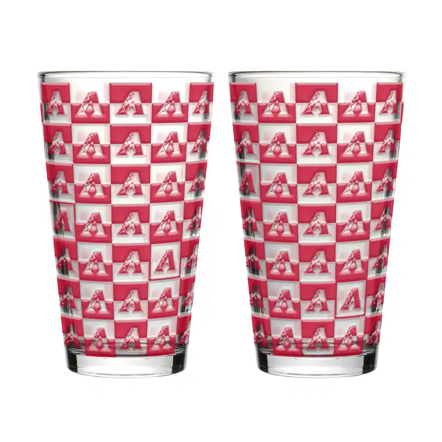 Logo Brands Arizona Diamondbacks Two Pack Gridiron Stained 16oz. Pint ...