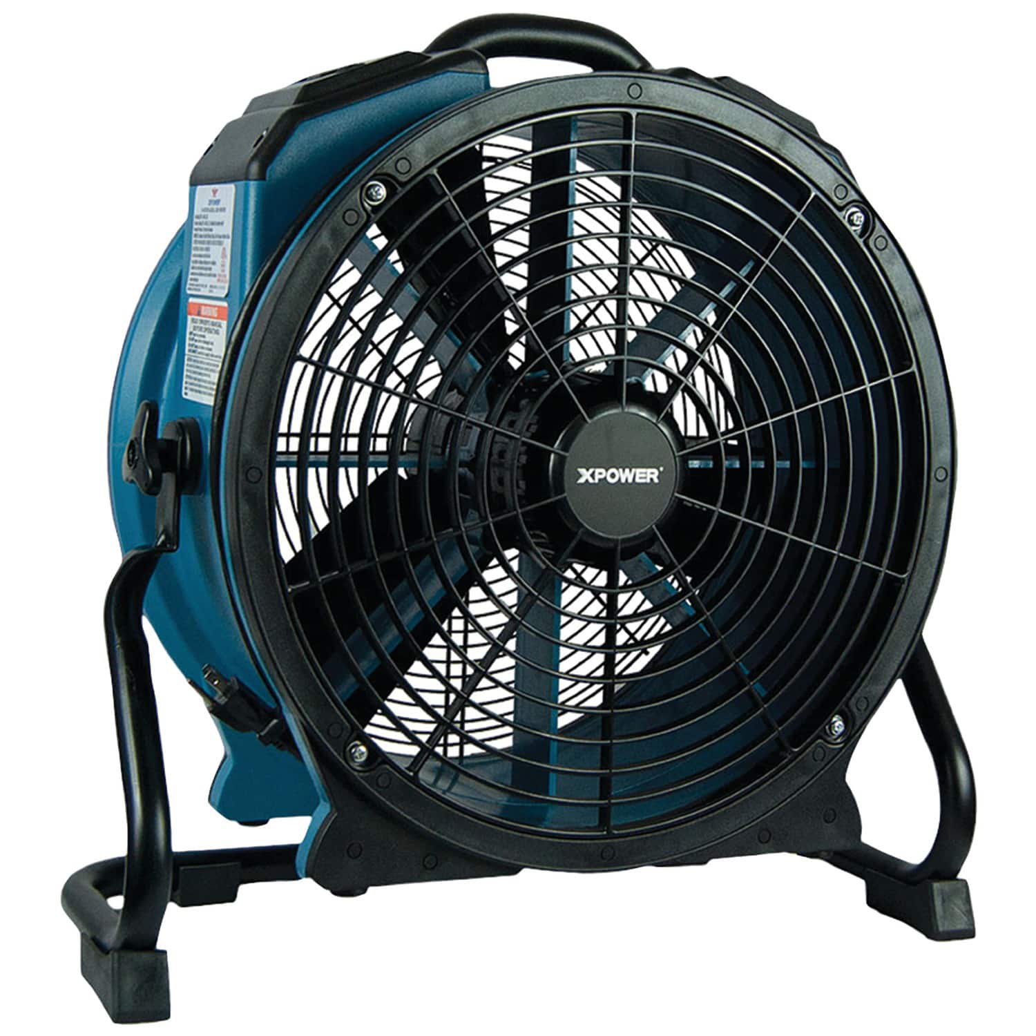 XPOWER - X-47ATR 3,600-CFM Variable-Speed Professional Sealed-Motor Axial Fan with Timer and Power Outlets - Blue