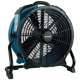 XPOWER - X-47atr X-47atr 3,600-cfm Variable-speed Professional Sealed-motor Axial Fan With Timer And Power Outlets - Blue