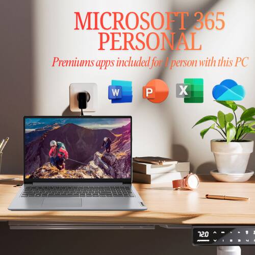 MICROSOFT 365 PERSONAL  
Premium apps included for 1 person with this PC