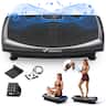 MERACH - Curved 4D Vibration Plate for Muscle Activation 7-in-1 with Glide SwingMassage Whole Body Workout Plate Vibration - Black