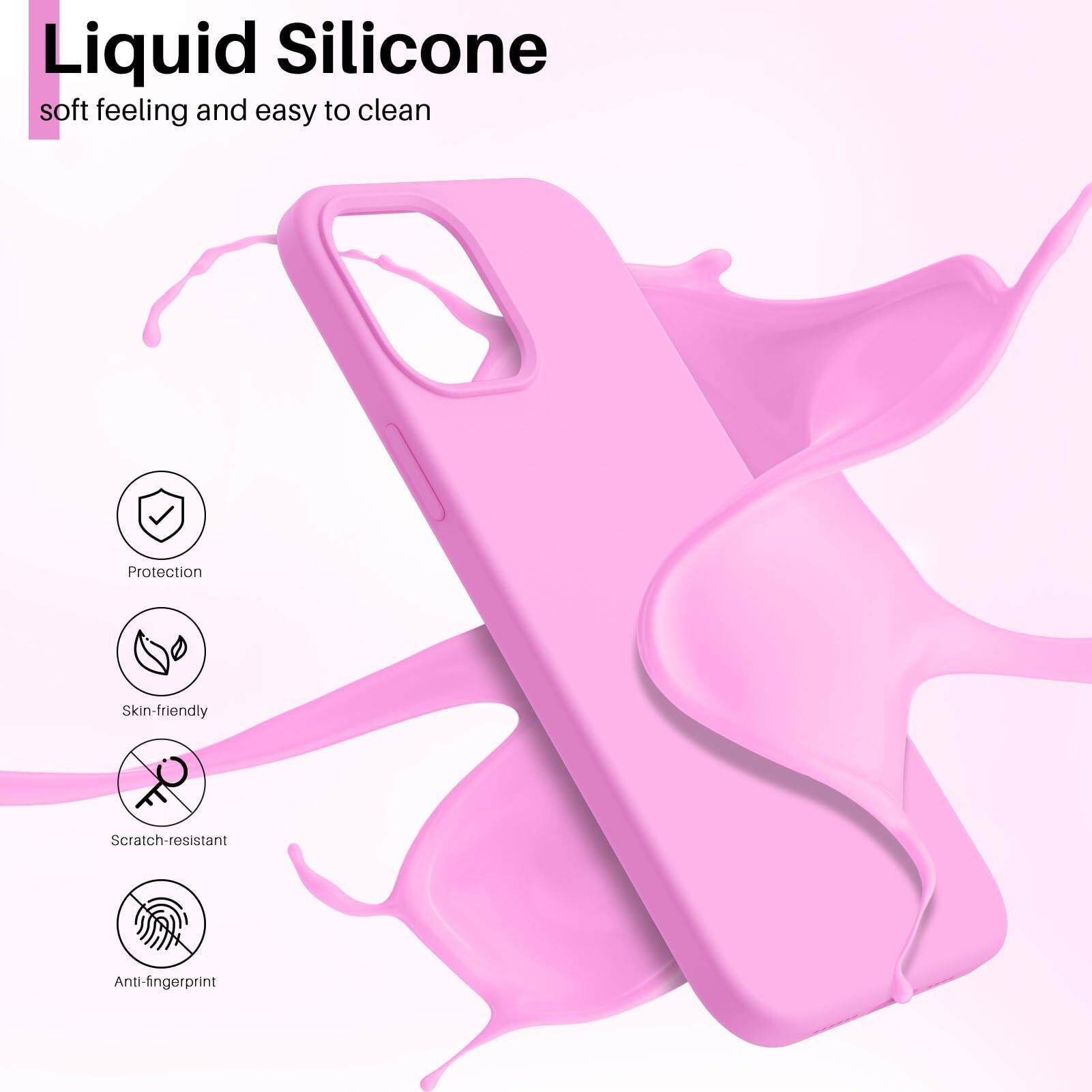 Liquid Silicone, soft feeling and easy to clean, Protection, Skin-friendly, Scratch-resistant, Anti-fingerprint