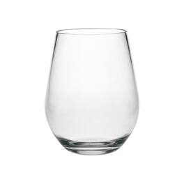 APRILSOUL - Oval Halo Tritan Glasses Set of 4 Hi Ball Plastic BPA Free Cocktail Drinkware Water Tumblers - White
