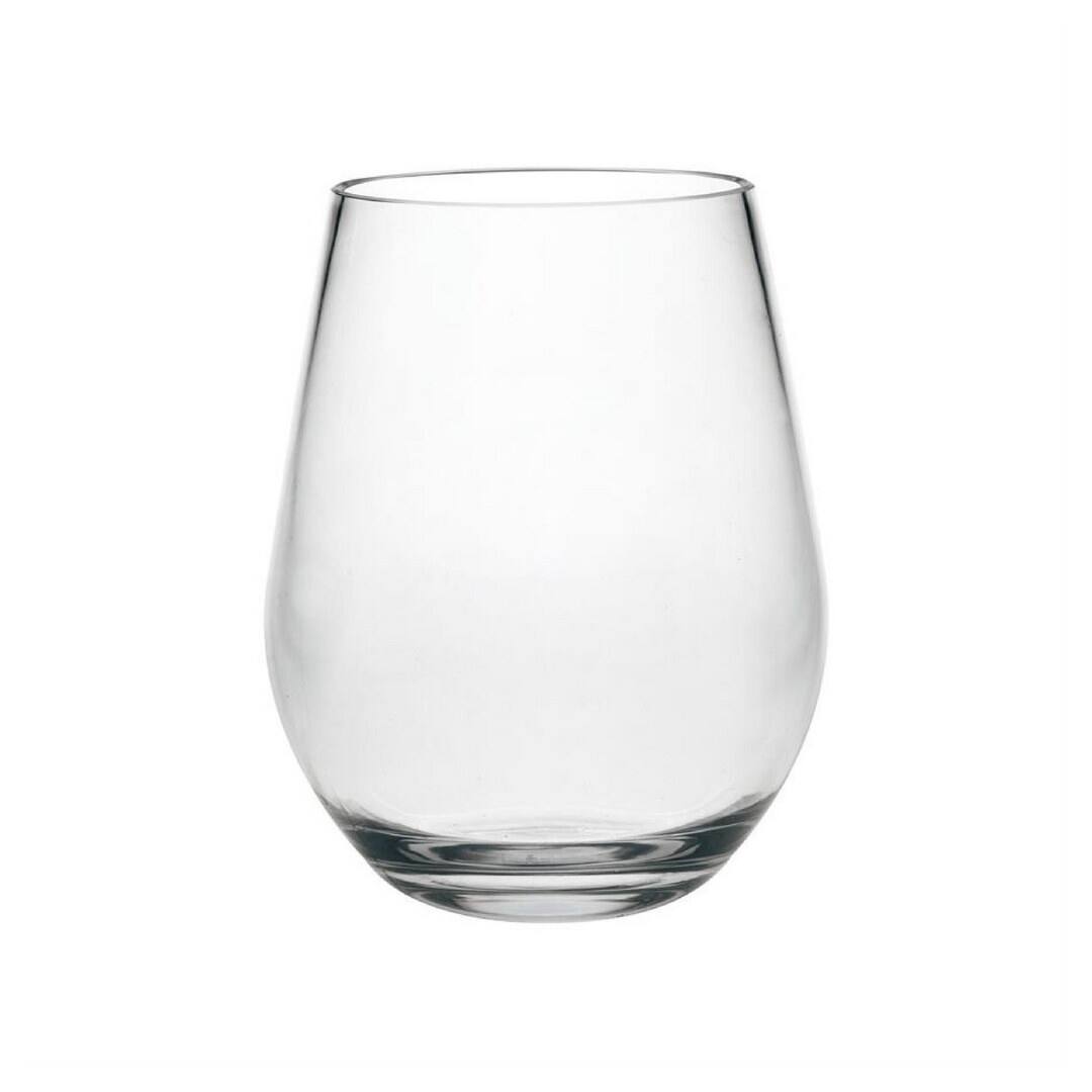 Front. APRILSOUL - Oval Halo Tritan Glasses Set of 4 Hi Ball Plastic BPA Free Cocktail Drinkware Water Tumblers - white.