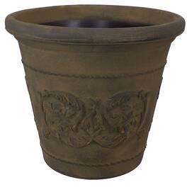 Sunnydaze - 19.5 in Arabella Polyresin Outdoor Planter - Sable