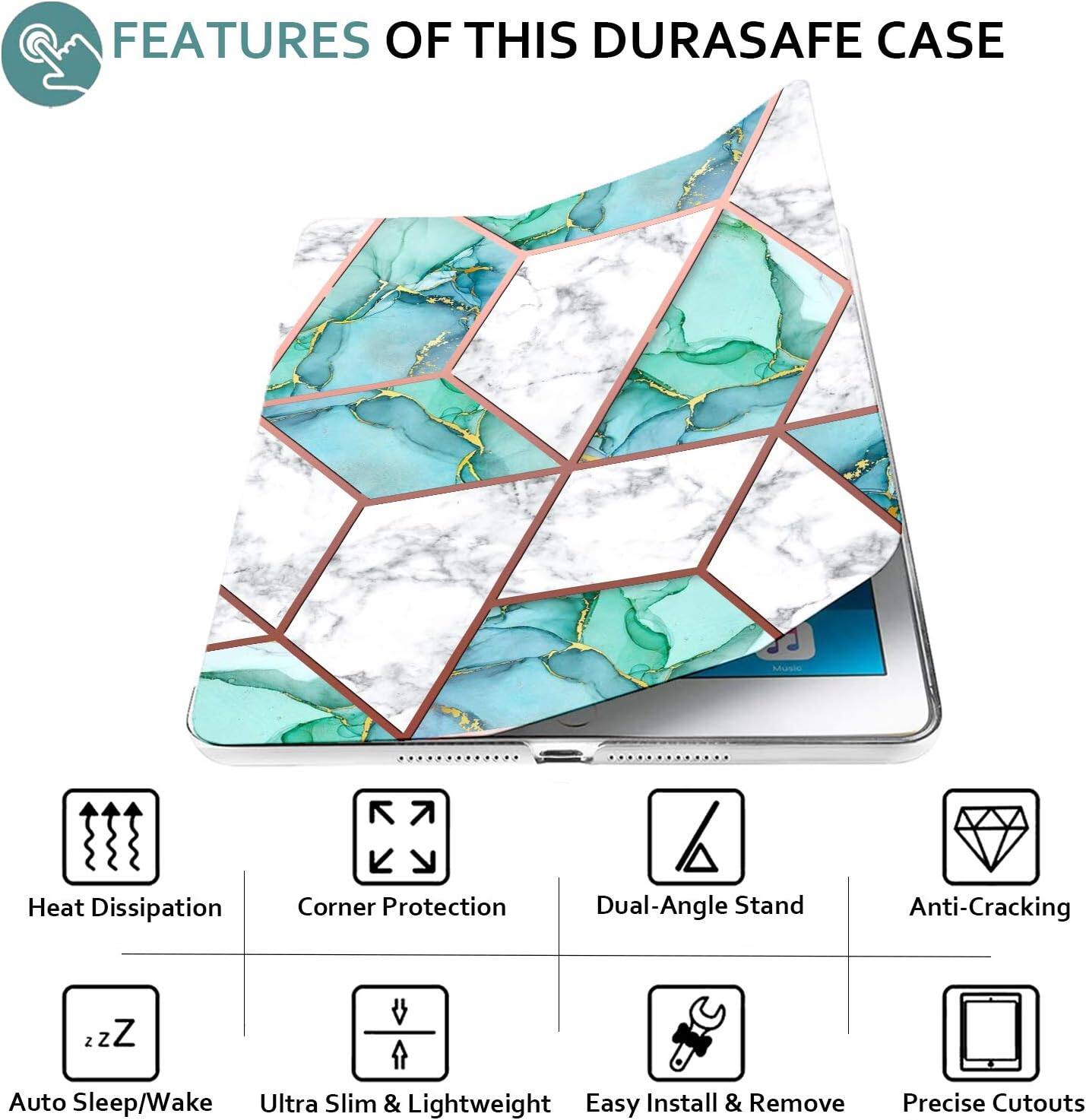 FEATURES OF THIS DURASAFE CASE

- Music
- Heat Dissipation
- Corner Protection
- Dual-Angle Stand
- Anti-Cracking
- Auto Sleep/Wake
- Ultra Slim & Lightweight
- Easy Install & Remove
- Precise Cutouts