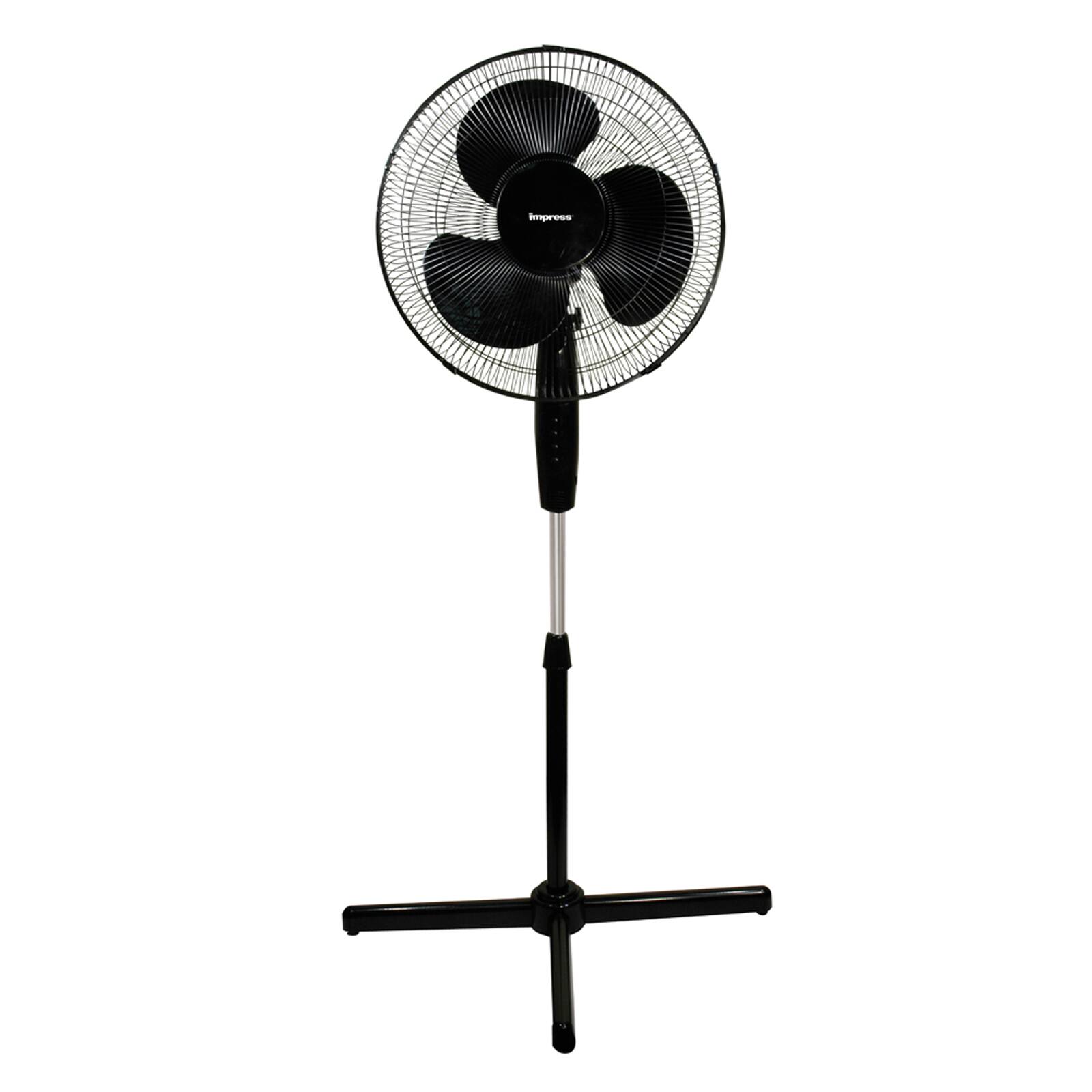 Impress - Handi-Fan 16 Inch Oscillating Stand Fan - Black