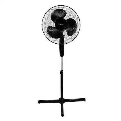 Front. Impress - Impress Handi-Fan 16 Inch Oscillating Stand Fan in Black - Black.