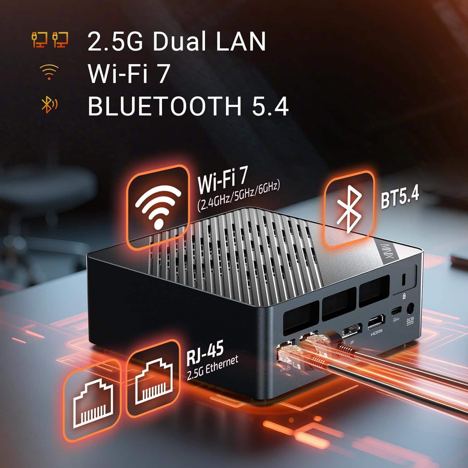 MINIX ER937 AI Mini PC, AMD Ryzen AI 9 HX 370, 32GB DDR5/ 1TB PCIe