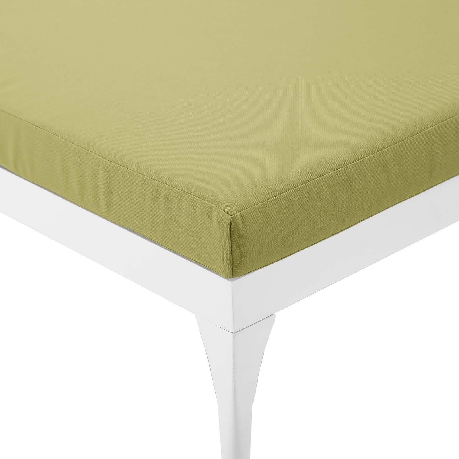 Alt View 3. Modway - Perspective Cushion Outdoor Patio Chaise Lounge Chair by Modway - White Peridot.