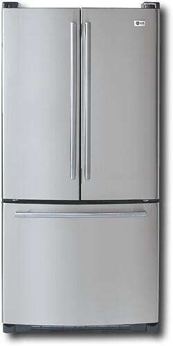Front Standard. LG - 22.4 Cu. Ft. Side-by-Side Refrigerator with Bottom-Mount Freezer - Stainless-Steel (Special Order).
