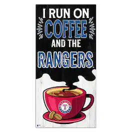 Fan Creations - Texas Rangers 6" x 12" Coffee Wall Art - Multicolor