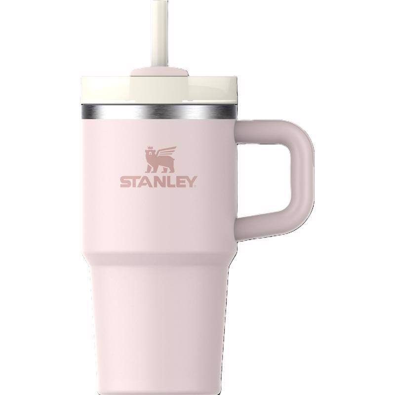 Front. Stanley - The Quencher 20 oz BPA Free Flow State Insulated Tumbler - Rose Quartz.