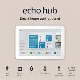 Schertz - Smart Home Control Panel, Works with Alexa, Compatible with Thousands of Smart Devices - White and Black