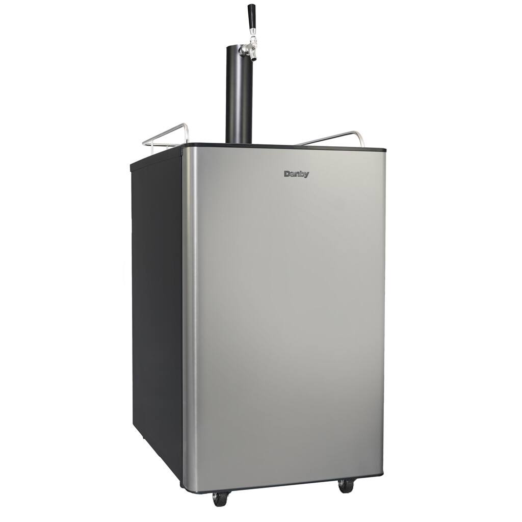 Angle. Danby - 5.4 cu. ft. Single-Tap Keg Cooler - Stainless Steel.