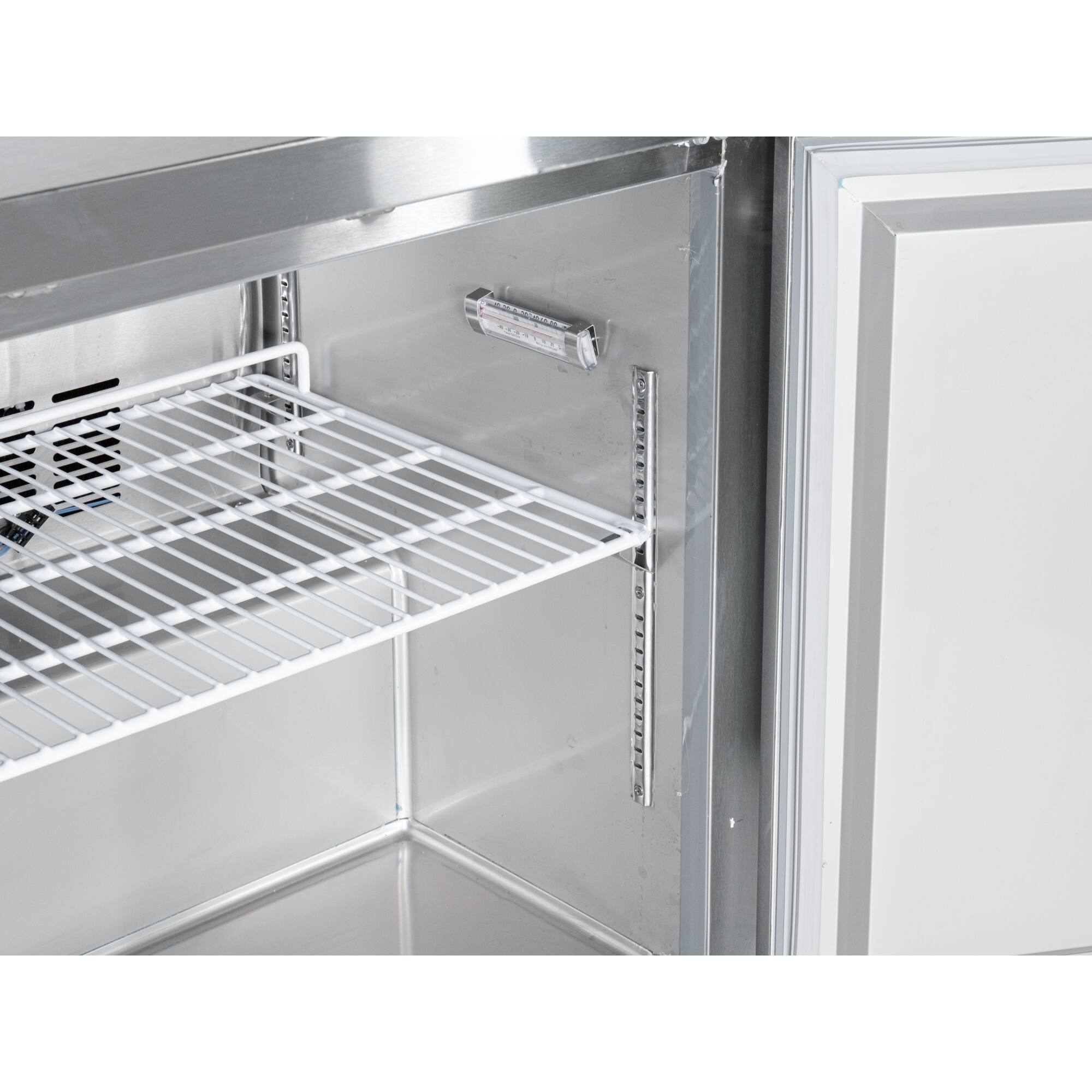 Alt View 3. Koolmore - 27 in. One-Door Commercial Undercounter Freezer in Stainless Steel with Casters, ETL Listed (KM-UCF-1DSS) - Stainless-Steel.