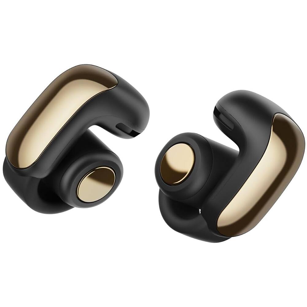 Angle. Bose - Ultra Open Earbuds Bluetooth Open-Ear Clip-On Headphones + 26-Month Extended Warranty Protection - Desert Gold.
