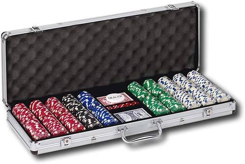 Angle Standard. ARTEK - 500-Chip Poker Set with Poker Cards and Dice.