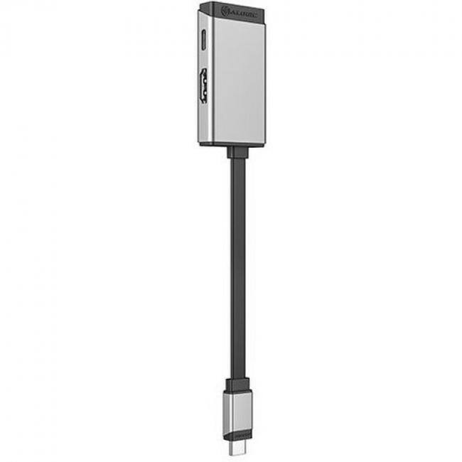 Front. Alogic - Alogic MagForce DUO Charge 2-IN-1 Adapter - 1 x USB Type C - Male - 1 x HDMI 2.0 Digital Audio/Video - Female, 1 x USB.