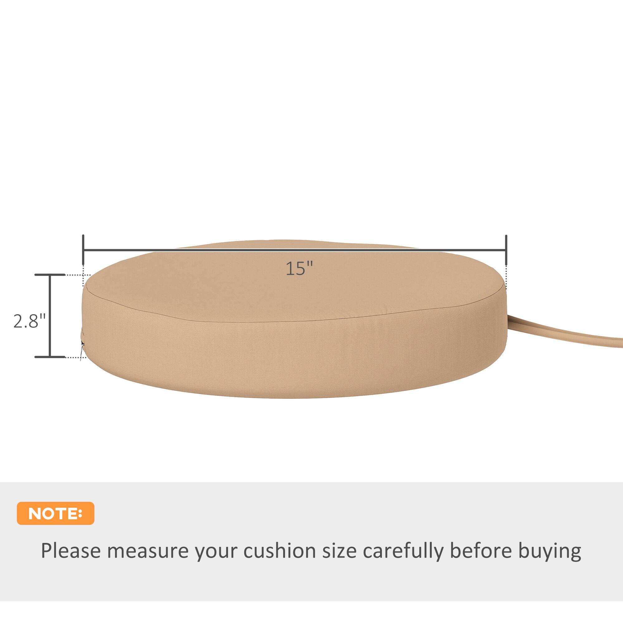 15" 2.8" NOTE: Please measure your cushion size carefully before buying